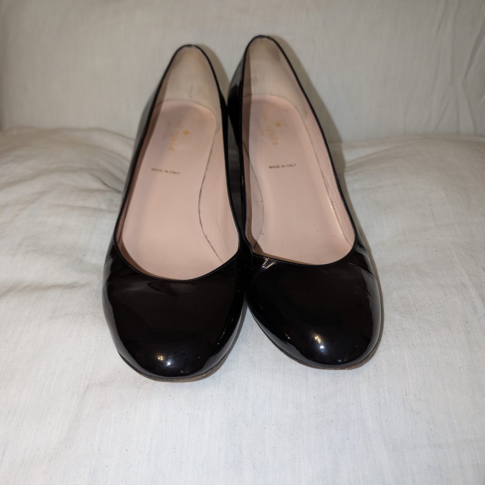 Kate Spade Elegant Black Patent Heels